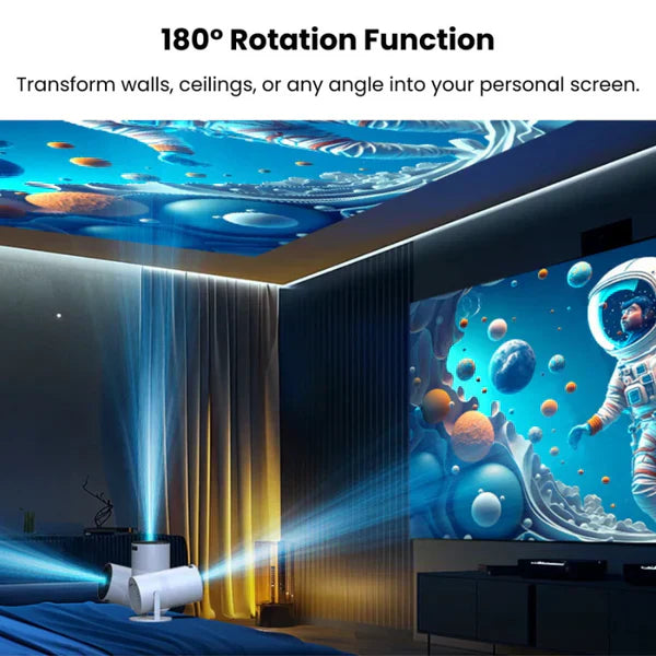 Portable Smart Projector with Built-in Apps YouTube, Netflix, Prime.