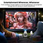 Portable Smart Projector with Built-in Apps YouTube, Netflix, Prime.