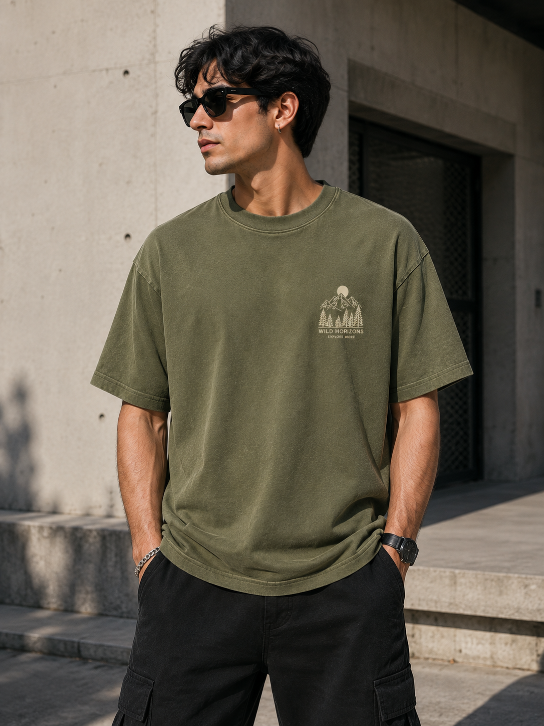 Wild Horizons Oversized Graphic T-Shirt