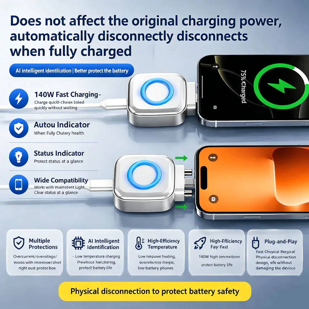 140W Fast Charging Separator Type-C